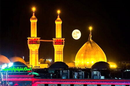 حرم امام حسین(ع) در آستانهٔ شهادت امام باقر(ع) سیاه‌پوش شد